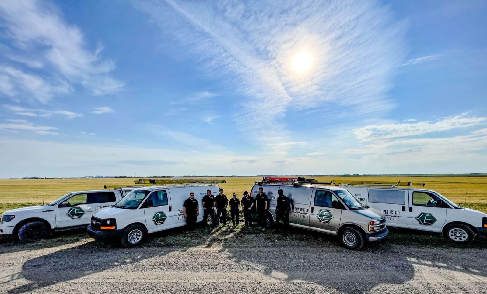The Conductor Electric crew and service fleet